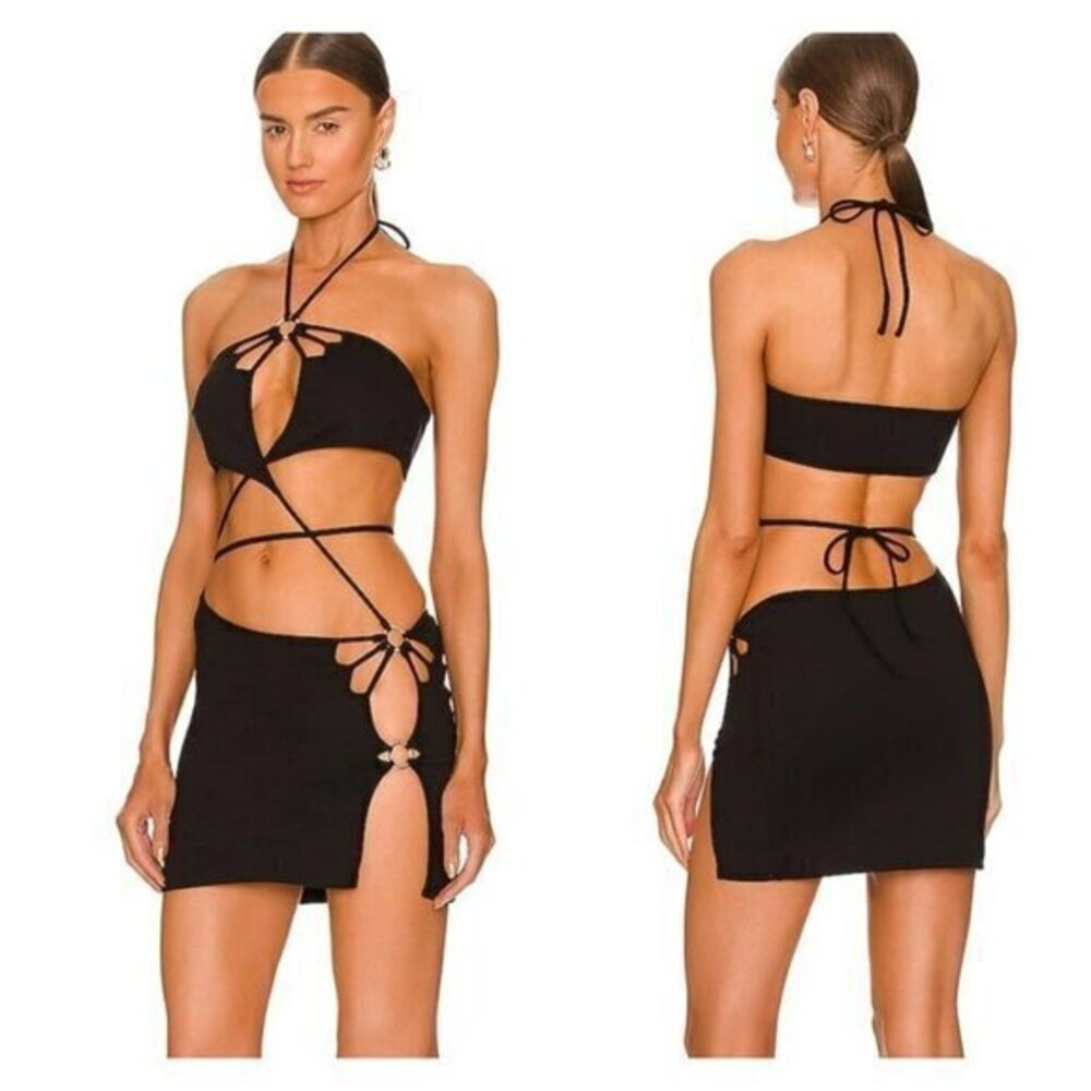 H:ours Simone Mini Dress - Black